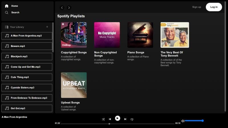 Spotify Website Clone Preview